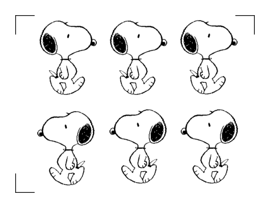 Snoopy Images with Registration Marks for Silhouette SD Print and Cut Feature