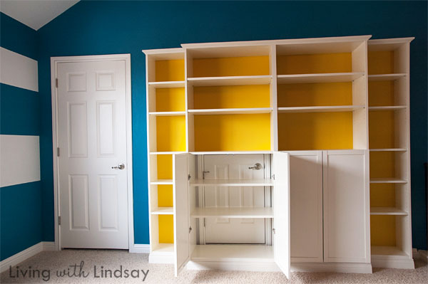 Built In Bookcase, Yellow Billy Bookcase Ikea