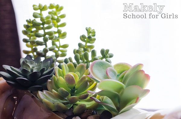 Using Realistic Looking Faux Succulents | Makely School for Girls