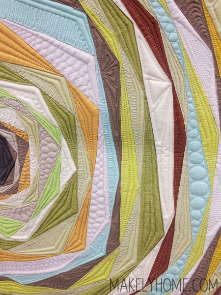 Amazing modern art quilt - improvisation - Impracticality by Andela Walters | MakelyHome.com