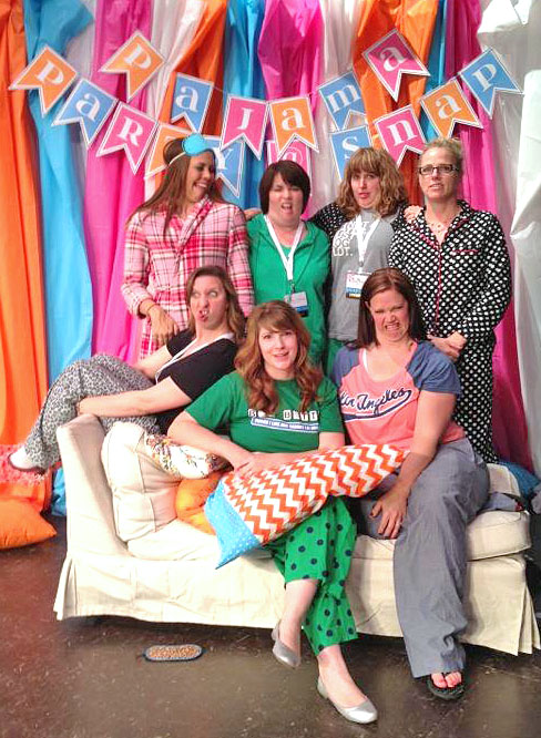 So ugly that it's pretty!  A group of DIY/Home bloggers posing with funny faces at the SNAP! Conference.  MakelyHome.com