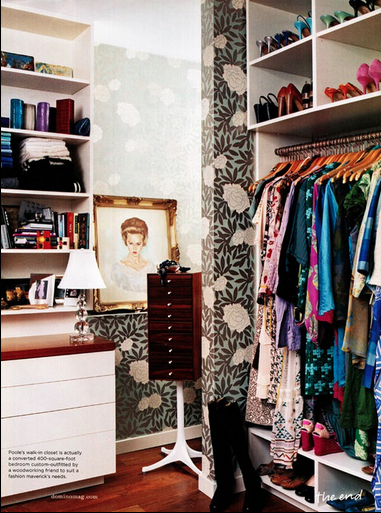 Closet with pattern - via Domino Magazine | Makely School for Girls