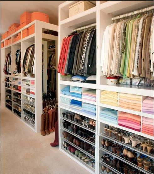 Closet with great shelving - via Clos-ette | Makely School for Girls