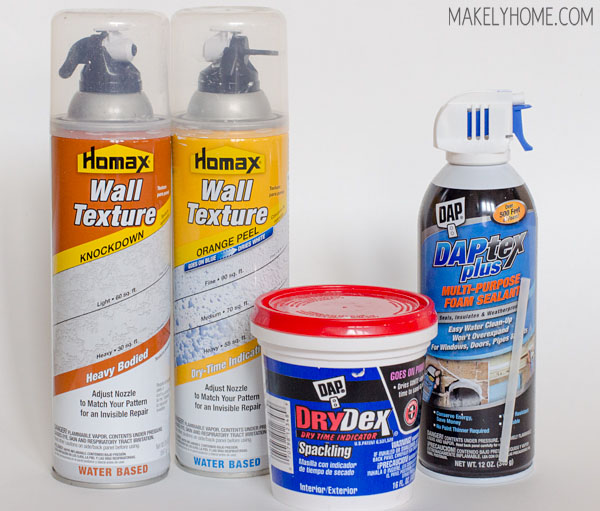 How to Repair Holes in Textured Drywall via MakelyHome.com