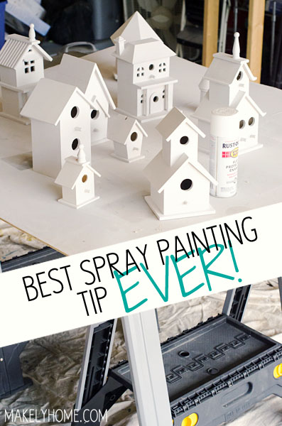 Best Spray Painting Tip EVER! via MakelyHome.com