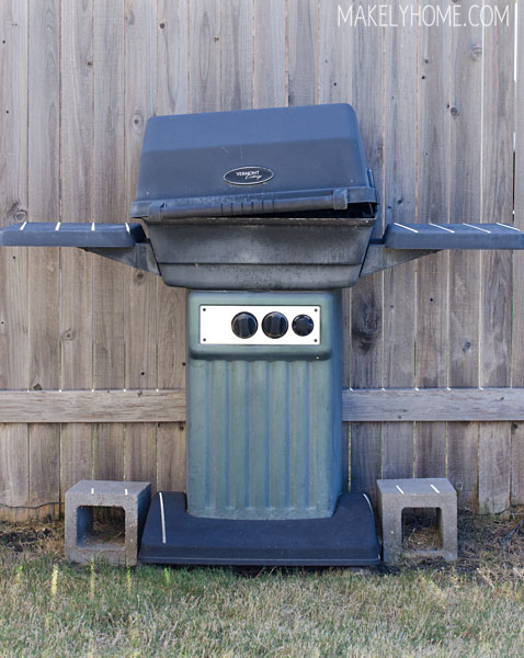 Old grill to be turned into a flower pot via MakelyHome.com