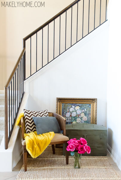 How to Paint a Wall in a Tight Space via MakelyHome.com