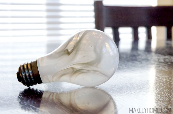 What causes a marbled light bulb? via MakelyHome.com