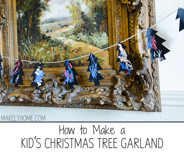 easy Christmas garland for the kids to decorate via MakelyHome.com