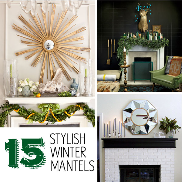15 Stylish Winter Mantels via MakelyHome.com