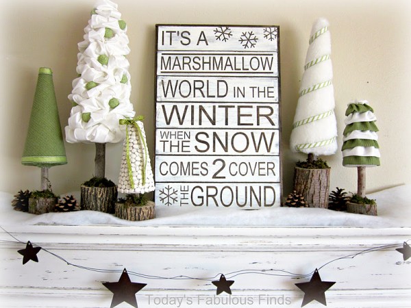15 Doable Winter Mantels via MakelyHome.com
