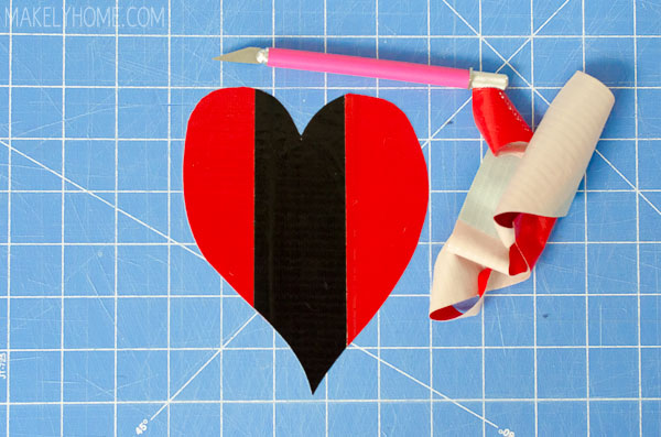 How to Easily Cut Shapes from Duck Tape via MakelyHome.com