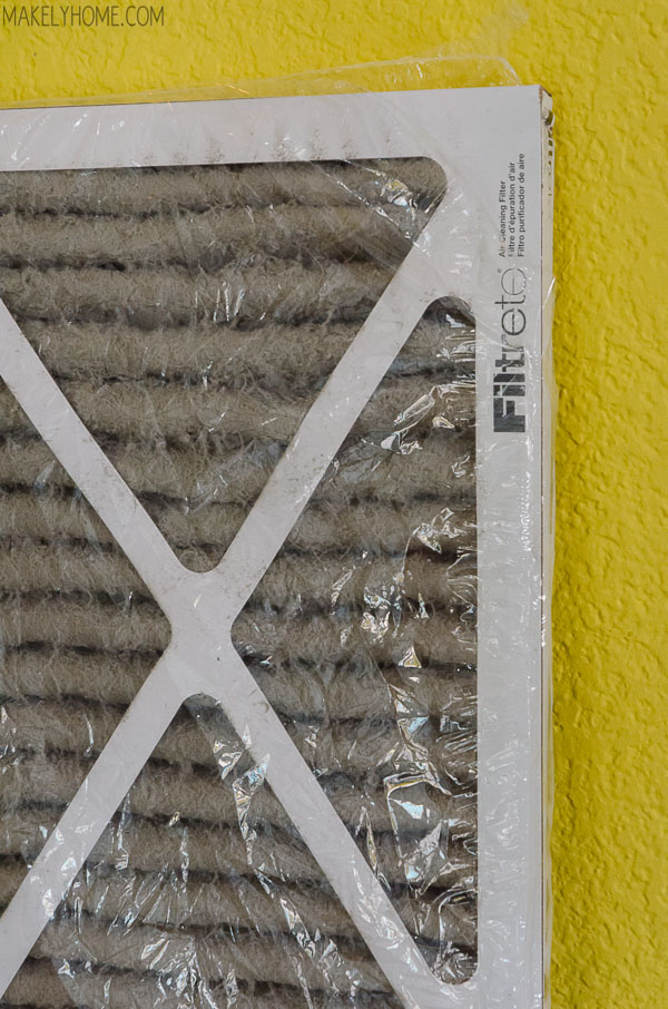 Put your dirty air filter in the bag the new one came in so that you don't spread the dust and gunk throughout the house on the way to the trashcan