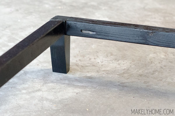 Ikea Hack - building sturdy tapered legs and skirt for a Karlstad sofa