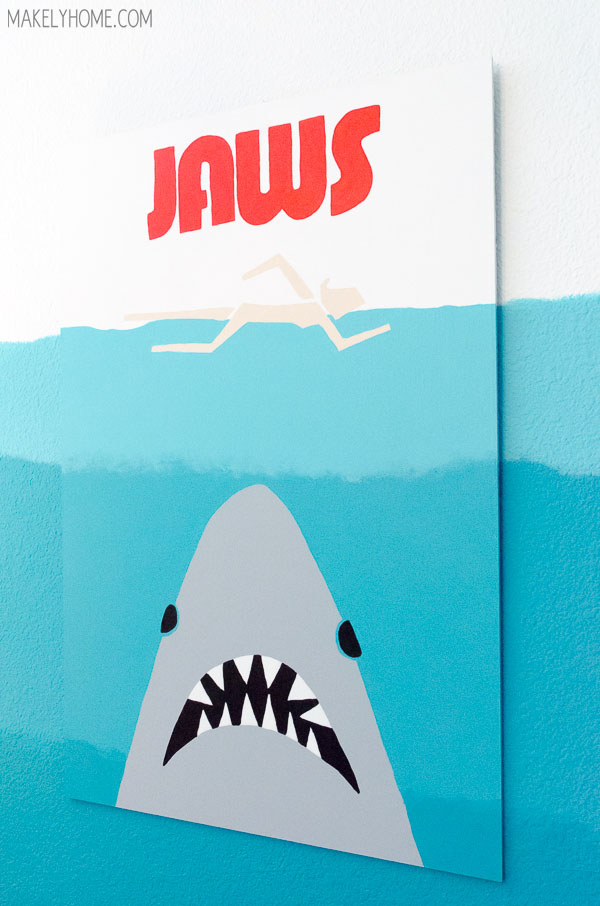 DIY Modern Jaws Artwork via MakelyHome.com