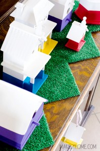 Artificial Grass Chevron Table Runner via MakelyHome.com