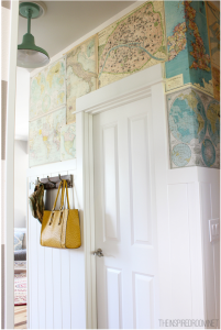 DIY Map Wallpaper Feature Wall