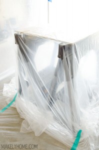 $50 DIY Collapsible Spray Paint Tent via MakelyHome.com