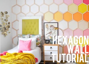 DIY Honeycomb Feature Wall via VintageRevivals.com