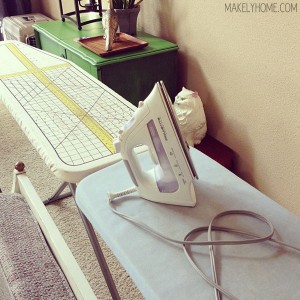 How to easily iron wide with fabric - think drapery, quilts, bedding, etc via MakelyHome.com