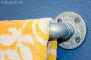 Amazing small kids' bathroom transformation with no renovations - just paint, fabric and fun styling! Via MakelyHome.com