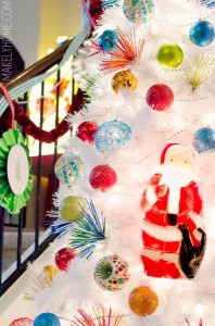 1960s Inspired White Christmas Tree via MakelyHome.com