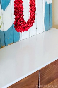 how to finish a midcentury modern inspired two tone dresser via MakelyHome.com