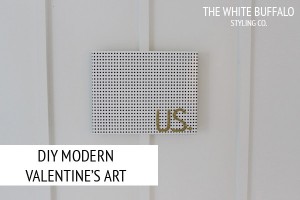 DIY Modern Valentine's Art | The White Buffalo Styling Co. for MakelyHome.com