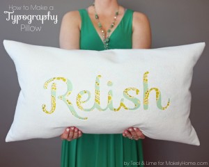 How to Make a Typography Pillow | by Teal & Lime for MakelyHome.com