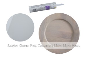 How to Turn a Charger Plate into a Mirror | Teal & Lime for makelyhome.com