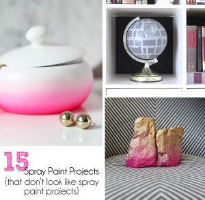 15 spray paint projects (that don't look like typical spray paint projects) via MakelyHome.com