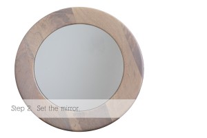 How to Turn a Charger Plate into a Mirror | Teal & Lime for makelyhome.com