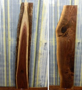 live edge wood & leather belt shelves via MakelyHome.com