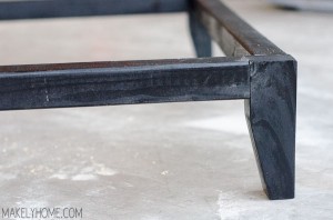 Ikea Hack - building sturdy tapered legs and skirt for a Karlstad sofa