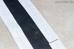 DIY Astroturf Striped Patio Rug