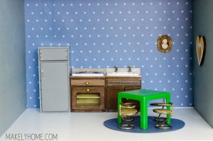 DIY dollhouse from a bookcase - styled to look like my home #giveahome #Wayfair #Porch