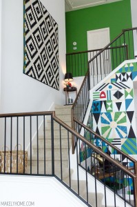 Staircase landing makeover #AtHomeFinds