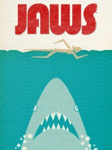 Vintage minimal Jaws poster